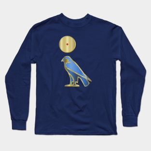 Egyptian Horus Falcon + Sun Disk Long Sleeve T-Shirt